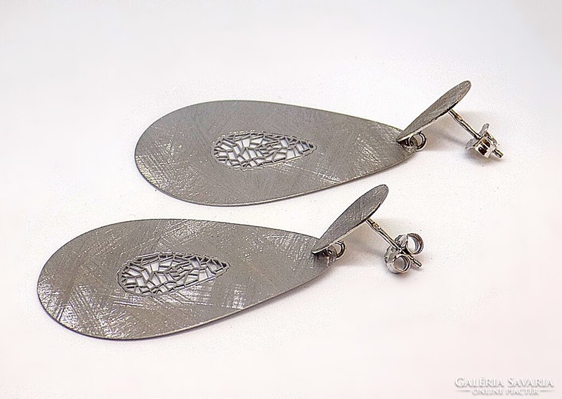Modern style silver earrings (zal-ag101723)