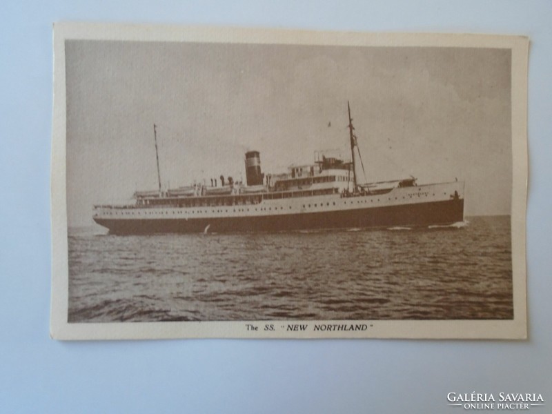 D190621 old postcard - cruise ship the ss new northland