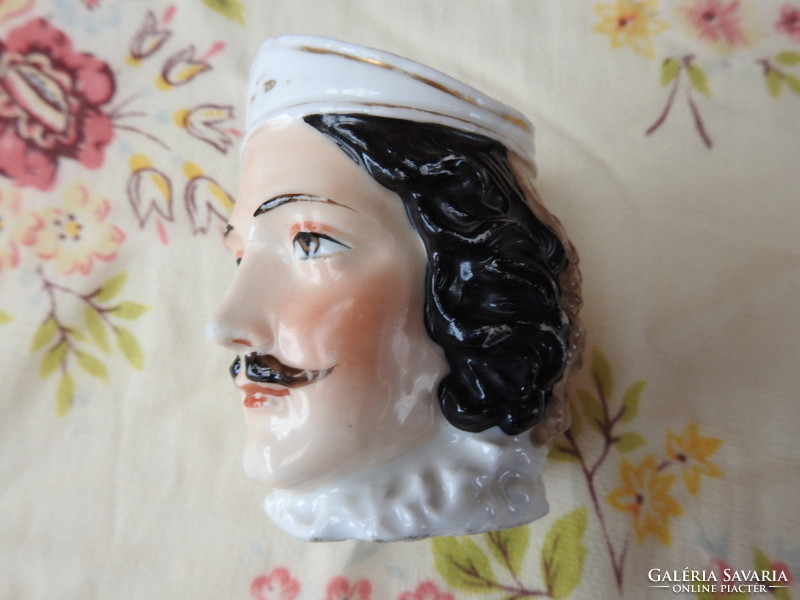 Xix. Century two-faced solid porcelain toothpick holder