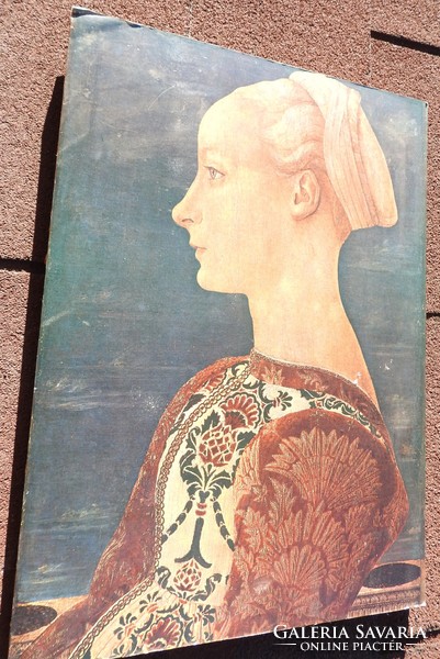 Antique painting print on wooden board