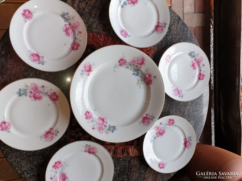 Porcelain, rosy tableware, old Czechoslovakia