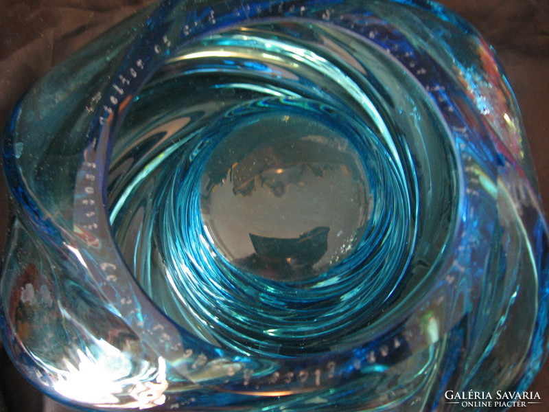 Murano water blue candlestick atelier for nestle 2012 giuliano tosi