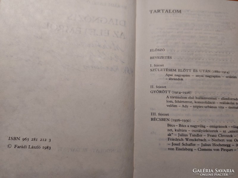 László Farádi: diagnosis of my life 1983.Dedicated! 2500.-Ft