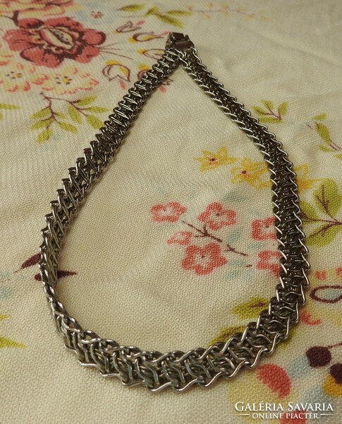 Impressive, thick silver necklace - modern design