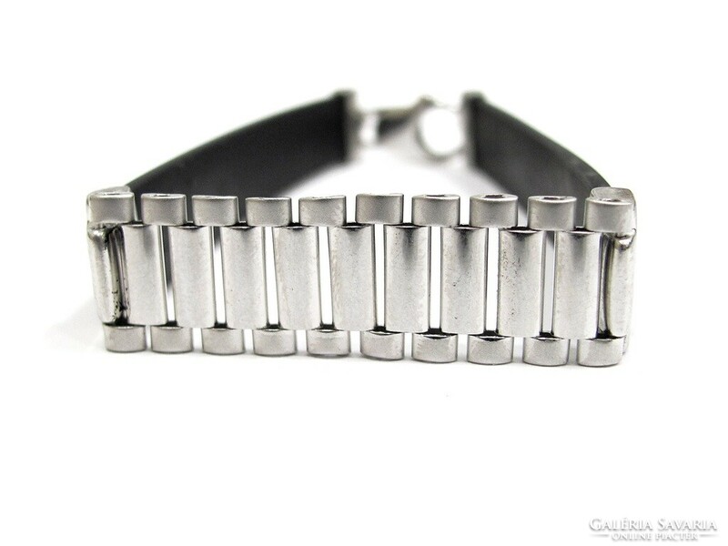 Silver Rubber Bracelet (Kecs-ag104036)