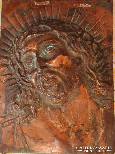 Jézus - antik bronz falikép