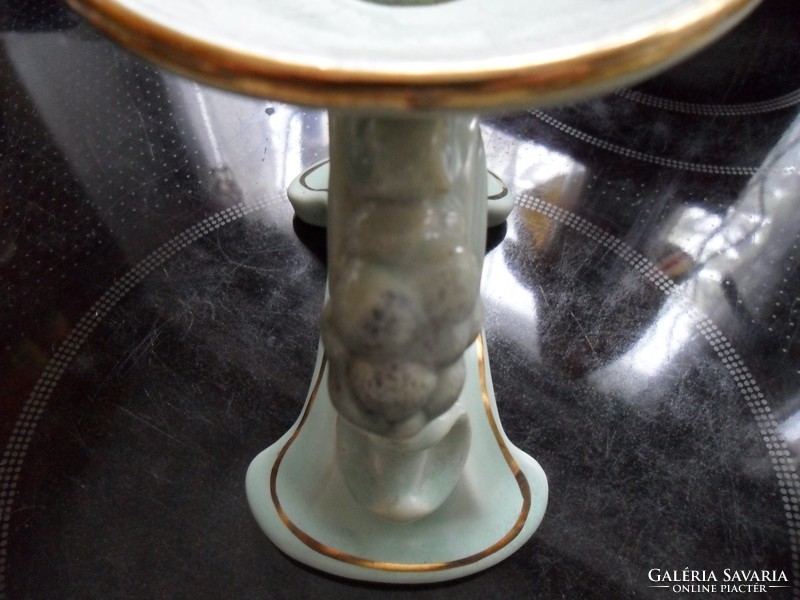 Pale green shabby candle holder