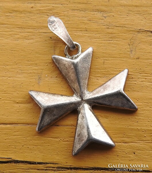 Old silver cross pendant 925