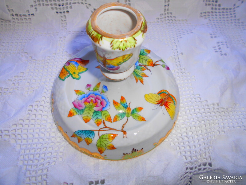 Herend Victorian patterned porcelain candle holder