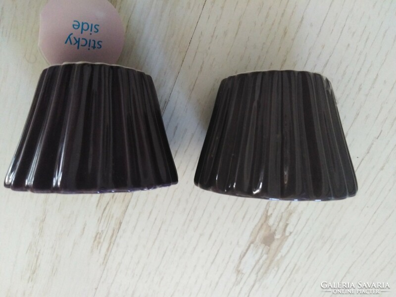 Ceramic muffin - candle holder, table ornament / 2pcs.