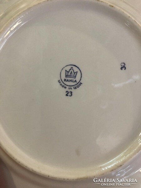 Khala német porcelán tányér 6 db-os garnitura, 20 cm-es átmérő