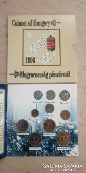 Magyarország pénzérméi 1996  PP  dísztokban  Ritka !! Forgalmi sor