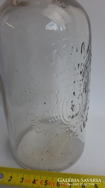 Antique milk bottle - Count László Károlyi Fót estate full milk 5dl