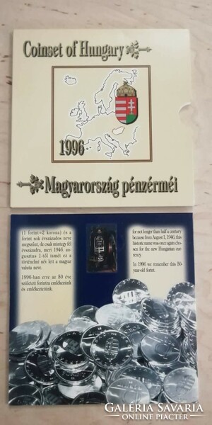 Magyarország pénzérméi 1996  PP  dísztokban  Ritka !! Forgalmi sor