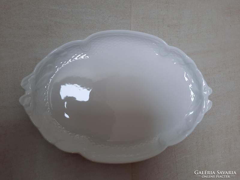 White Herend porcelain ribbon bowl with pastry serving bowl