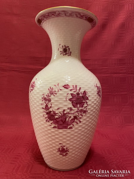 Vase of large Indian basket in Herend