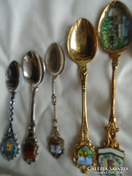 5 pcs rare beautiful decorative spoons +3 antique fish knife mocha + coffee spoon for sale in one