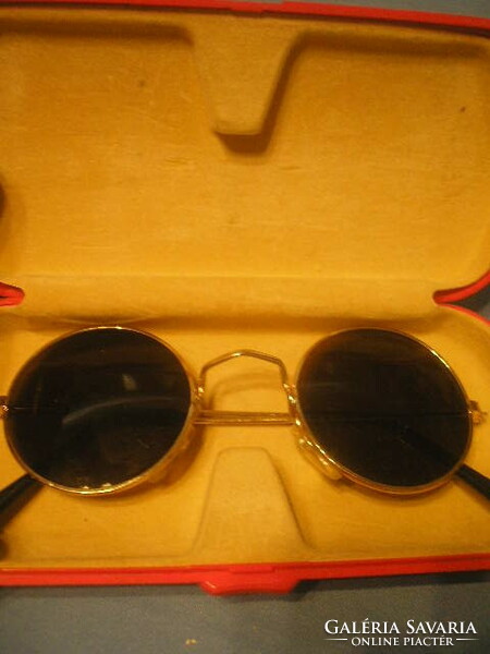 N 40 john lennon professional dark gilded frame sunglasses curio rarity in case for sale