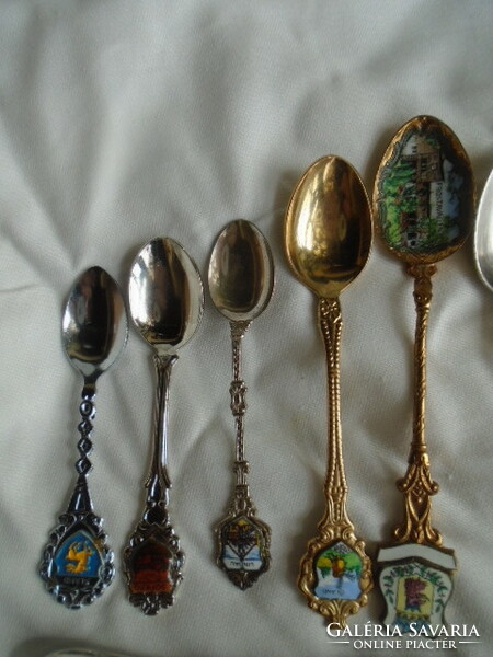 5 pcs rare beautiful decorative spoons +3 antique fish knife mocha + coffee spoon for sale in one