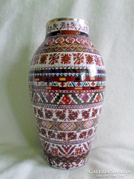 Old large vase with hand painting 26.5 cm
