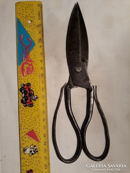 Old marked wrought iron scissors from the 1800s