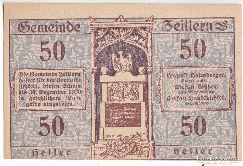 Osztrák szükségpénz  50 heller 1920