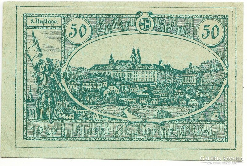 Austrian emergency money 50 heller 1920