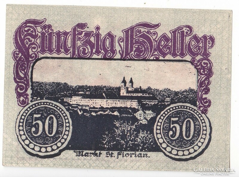 Austrian emergency money 50 heller 1920