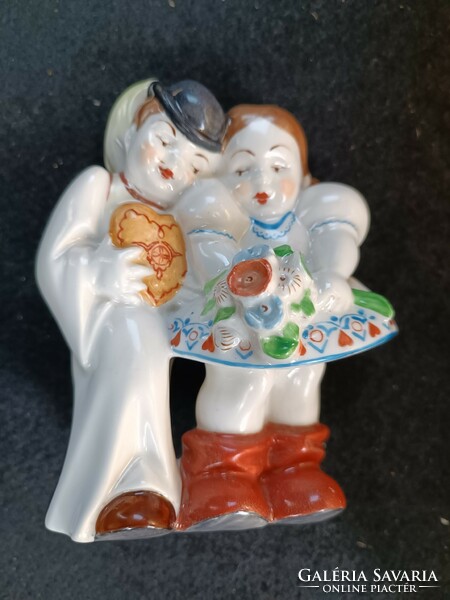 Couple in love with porcelain porcelain