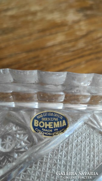 Ólomkristály bonbonier gyönyörű,hibátlan ( Bohemia, Csehszlovákia)
