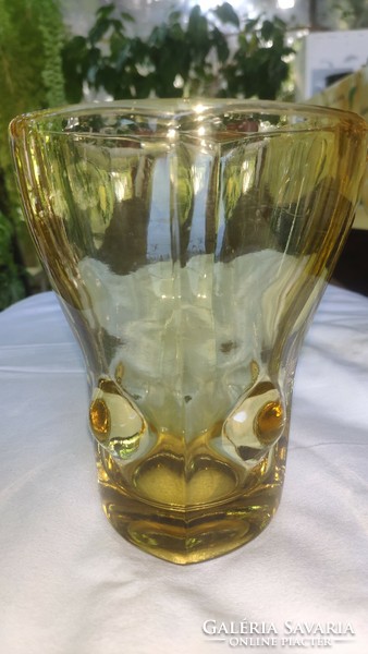 Vladislav urban designed Czech pressed glass vase