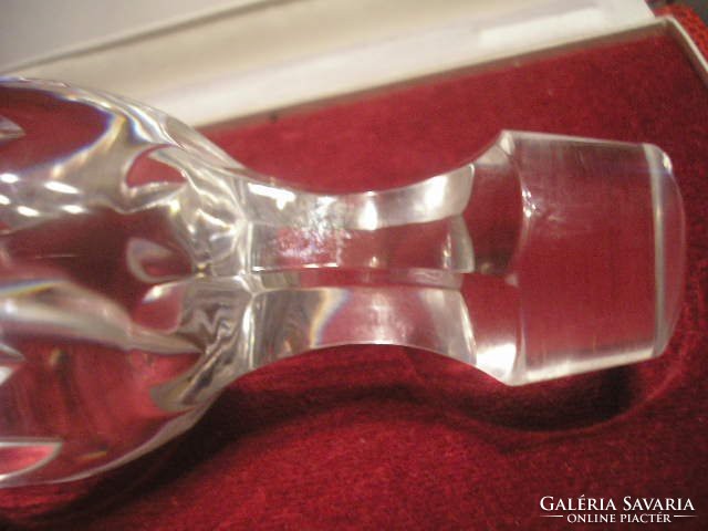 Antique polished crystal huge bottle stopper 12 cm long