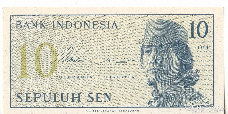 Indonézia 10 sen 1964 AUNC