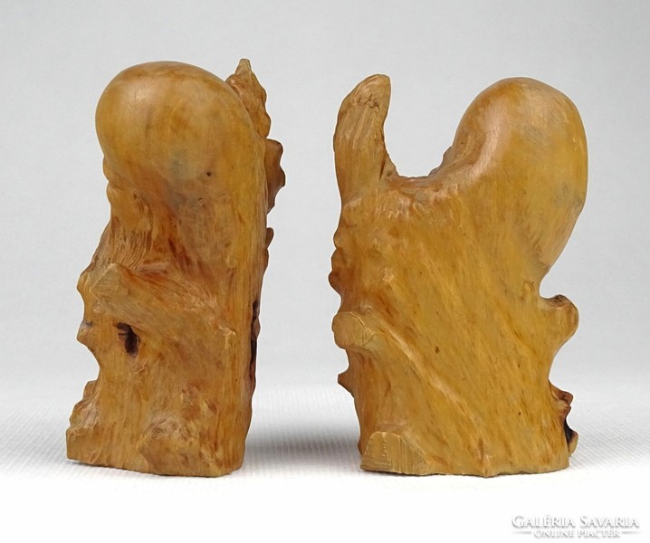 1J459 carved root of Chinese sages in pairs