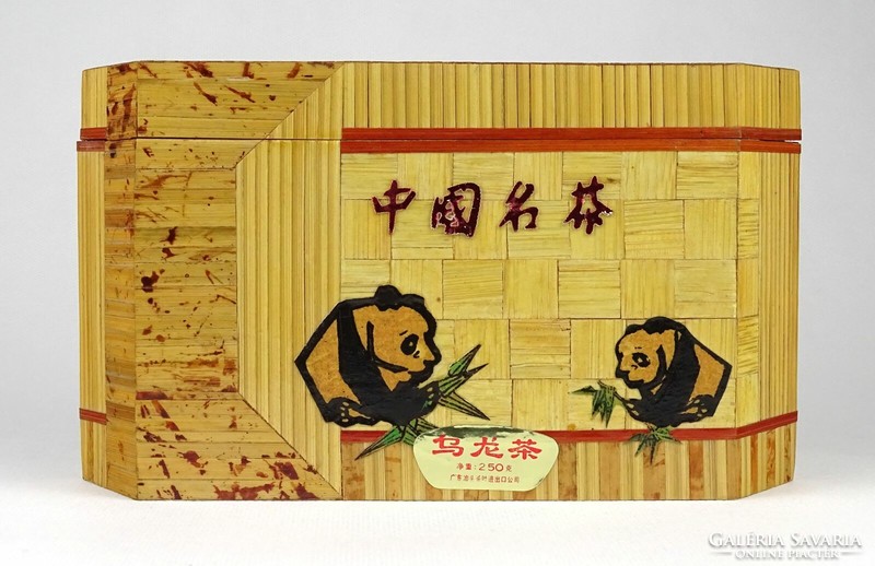 1J400 Kínai pandás bambuszos reklám fadoboz