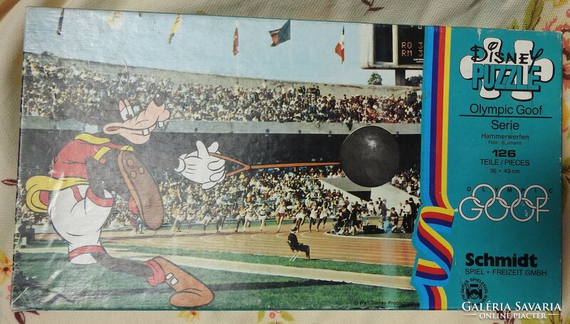 Old disney puzzle - olympic goof series - schmidt 126 piece puzzle game - goofy dog at the olympics