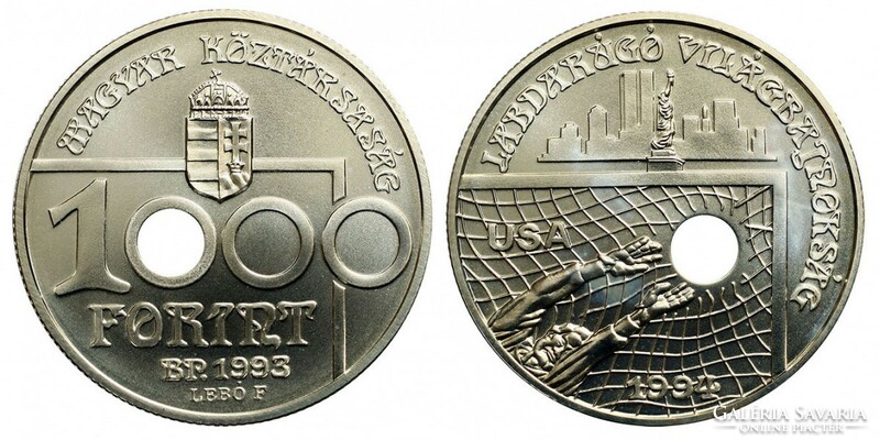 1000 Forint Labdarúgó VB USA 1993 BU  ezüst 925