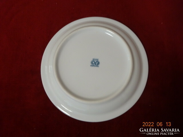 Lowland porcelain small plate, blue striped, diameter 16.8 cm. He has! Jókai.