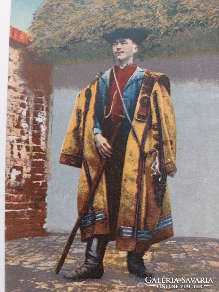 Old postcard 1918 photo postcard Hungarian folk costume