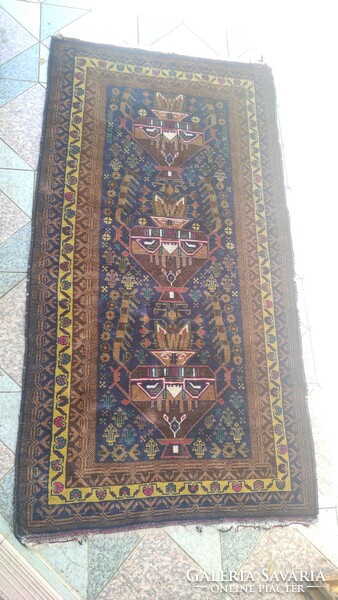 Gyönyörű antik Perzsa keleti szőnyeg kézicsomozàsú.Art Deco motívum, Afganisztánban , Afgán