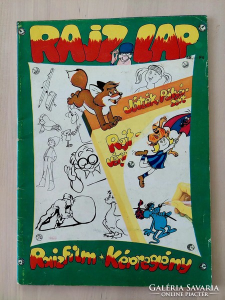 Drawing sheet, cartoon, comic, retro youth magazine