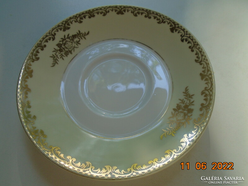 NORITAKE luxus japán porcelán aranybrokát virágos rács mintával  csésze alátéttel