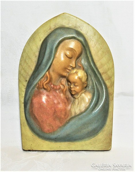 Madonna Gyermekével - Kerámia falikép - Falídísz