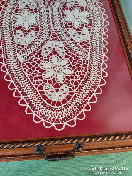 Beautiful large lace insert tray collector beauty