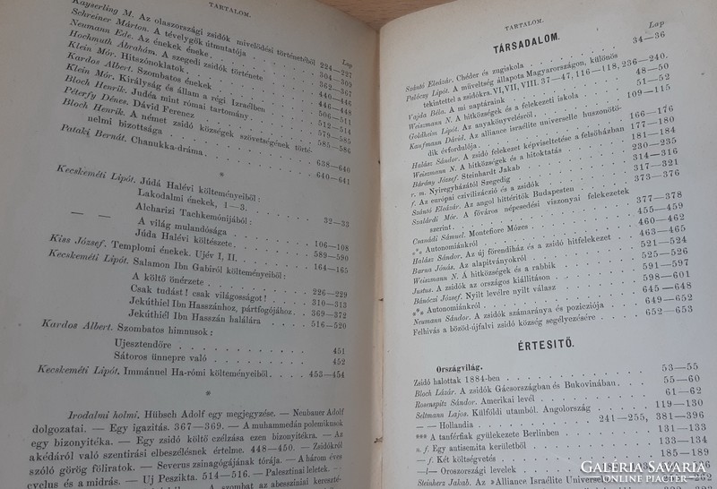 Hungarian - Jewish Review 1885 - Judaica