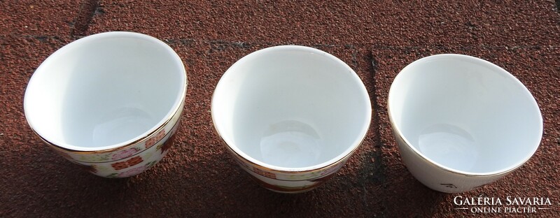 Kínai kézzel festett porcelán pohár készlet 3 db -os