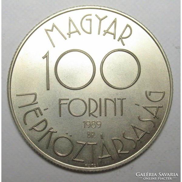 100 forint 1989 - 1990-es Foci VB emlékpénz