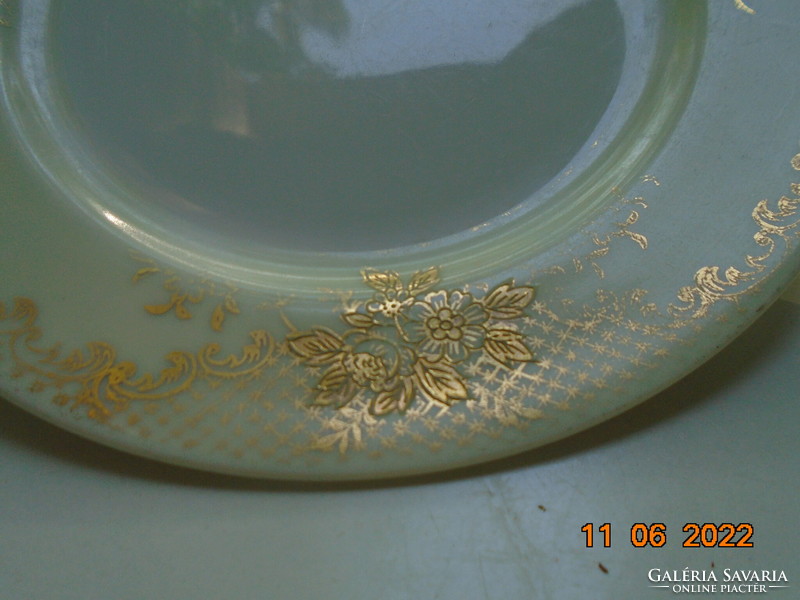 Noritake golden brocade on floral lattice plate