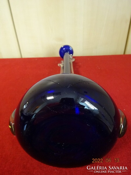 Cobalt blue glass vase, handmade, height 38 cm. He has! Jókai.