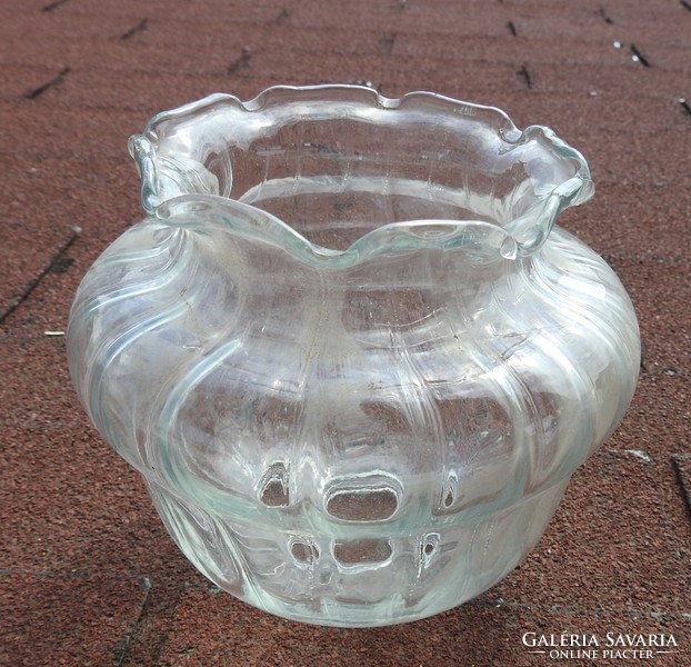 Vintage thick larger glass lampshade - shade
